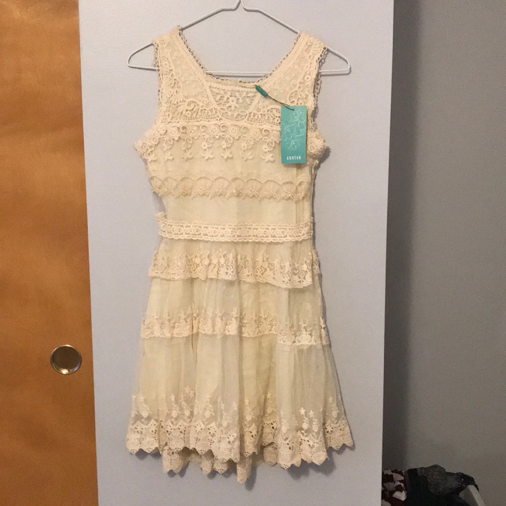Cream Lace Dress